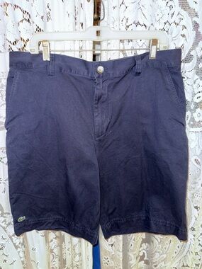 Lacoste Men's Dark Navy Cotton Chino Flat Front Shorts